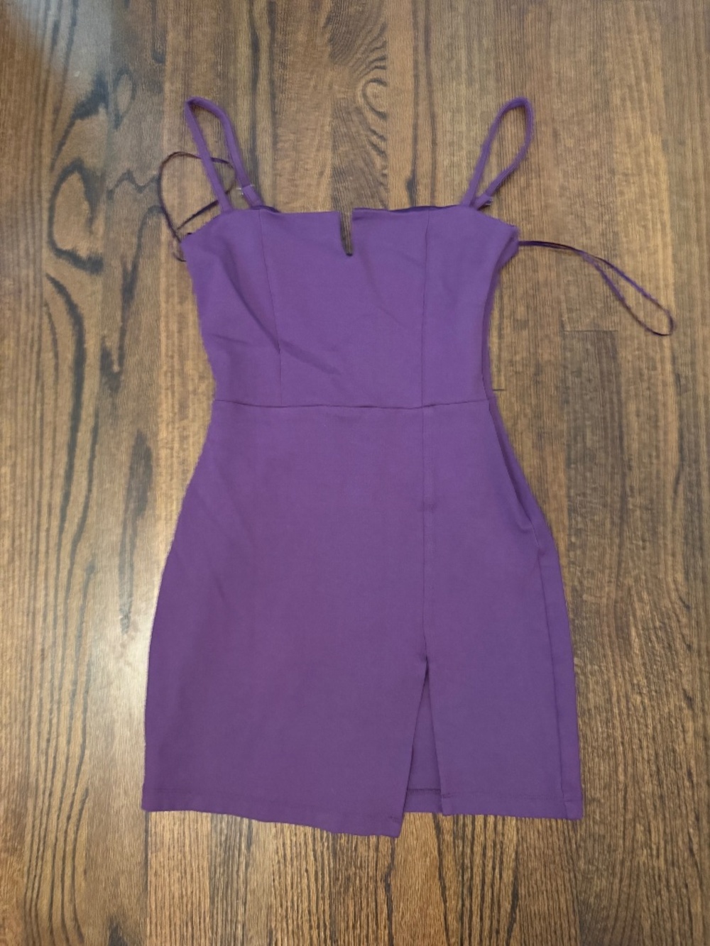 Socialite Purple Mini Dress Spaghetti Straps Size XS